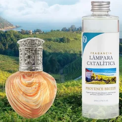 Mamamanuela Lampe catalytique Orange Waves + Parfum Provence Breeze 200 ml - Élimine mauvaises odeurs, parfume et améliore la qualité de l'air Outlet