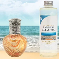 Mamamanuela Lampe catalytique Orange Waves + Mediterranean Light 200 ml - Élimine mauvaises odeurs, parfume et améliore la qualité de l'air
