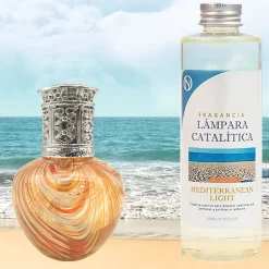 Mamamanuela Lampe catalytique Orange Waves + Mediterranean Light 500 ml - Élimine mauvaises odeurs, parfume et améliore la qualité de l'air Discount