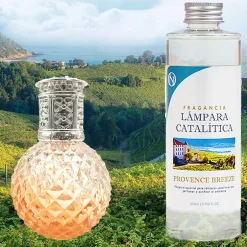 Mamamanuela Lampe catalytique Orange Diamonds + Parfum Provence Breeze 200 ml - Élimine mauvaises odeurs, parfume et améliore qualité de l'air