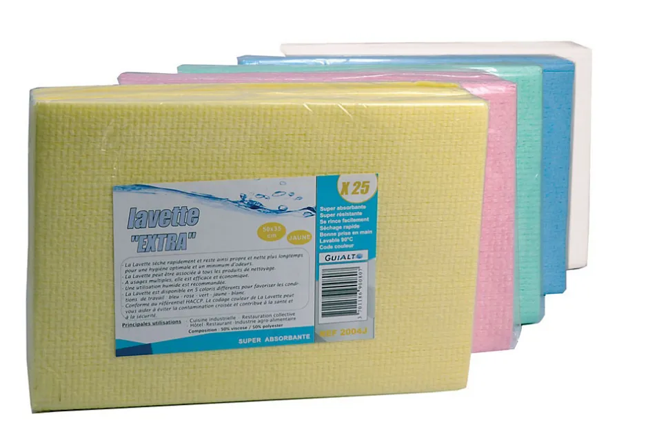Lavette Extra 50X35Cm (Sachet 25U) - Guialto - Blanc - l35- L0.1- P0.1- h0.1
