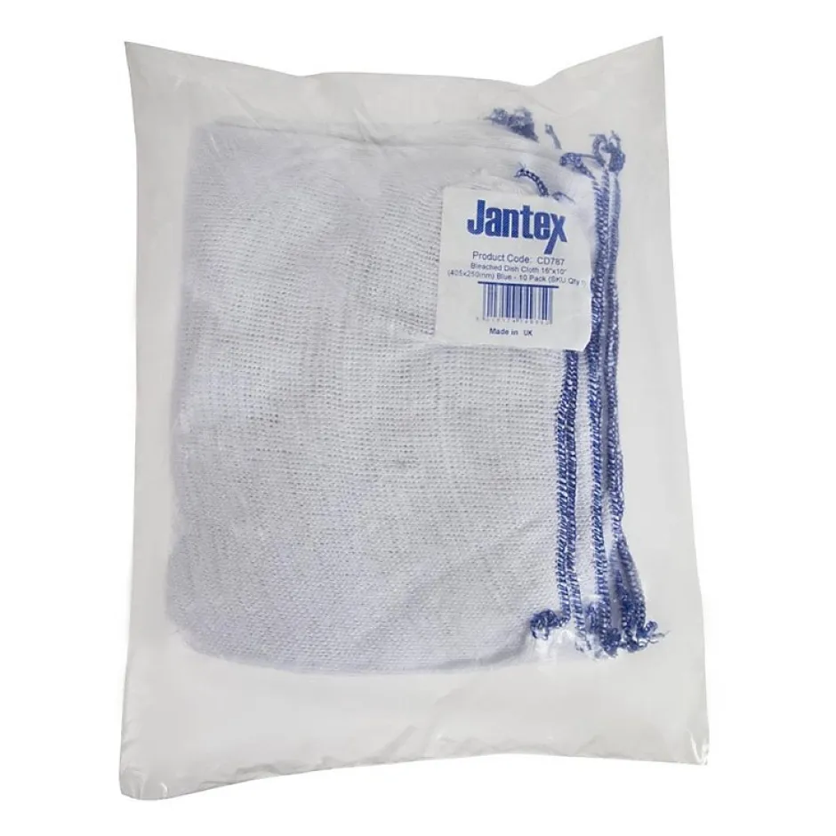 Lavettes Bleues Lot de 10 - Jantex