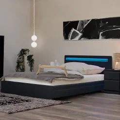 Brand Home Deluxe LED Lit NUBE gris foncé 140 x 200 cm