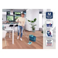 Leifheit Clean Twist M Ergo 52120 Kit de nettoyage sol - Balai a plat lave sol avec housse 33 cm et seau a essorage rotatif faci Sale