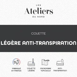 Ateliers Du Nord Les - Couette Légère et Anti-transpiration 240x260cm New