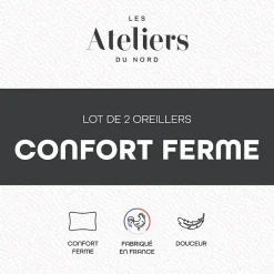 Ateliers Du Nord Les - Lot de 2 Oreillers Ferme 60x60cm Best