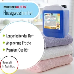 Höfer Chemie Lessive Liquide Microactiv 60 L Puissante Pour Blanc Et Couleurs, Se Dissout Facilement Sale