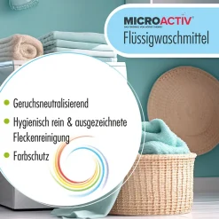 Höfer Chemie Lessive Liquide Microactiv 10 L Puissante Pour Blanc Et Couleurs, Se Dissout Facilement
