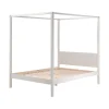 Petits-Meubles Lit à baldaquin 140x200 Sommier Inclus Vipack Pino - Blanc