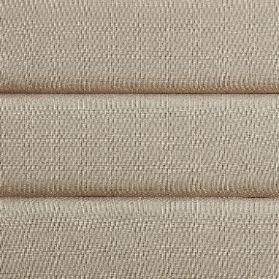 Idimex Lit 1 place FLORIDA, 90 x 190 cm, capitonné avec sommier, revêtement en tissu beige Outlet