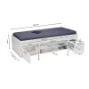 Bb Loisir Lit 1 place 90x190cm avec rangement incl. Sommier chevet et étagère Hot