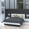 Bb Loisir Lit 2 places 140x190cm Blanc CAIL inclus sommier et 2 chevets Discount