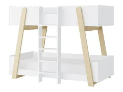 Enfant Vente-unique Lit superposés 90 x 190 cm - Blanc et naturel - CORODELA
