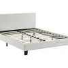 Vente-unique Lit 140 x 190 cm - Simili - Blanc - CORNELIUS II