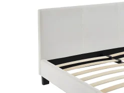 Vente-unique Lit 140 x 190 cm - Simili - Blanc - CORNELIUS II