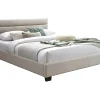 Vente-unique Lit 160 x 200 cm - Tissu - Beige - FAUSTIN Best