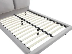 Vente-unique Lit 160 x 200 cm - Velours - Gris - IBEDIA Sale