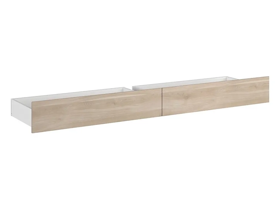 Vente-unique Lit 120 x 190 cm avec 4 tiroirs - Coloris : Naturel - TENALIA Clearance