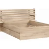 Vente-unique Lit 140 x 190/200 cm avec 4 tiroirs - Coloris : Naturel - TENALIA II