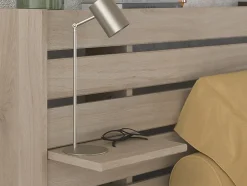 Vente-unique Lit 180 x 200 cm avec 4 tiroirs - Coloris : Naturel - TENALIA New