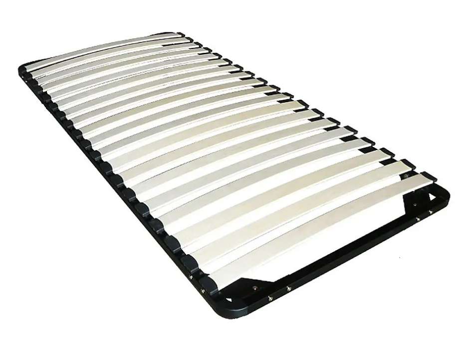 Vente-unique Lit 90 x 190 cm avec rangements - Coloris : Blanc et naturel + Sommier + Matelas - TAMADU