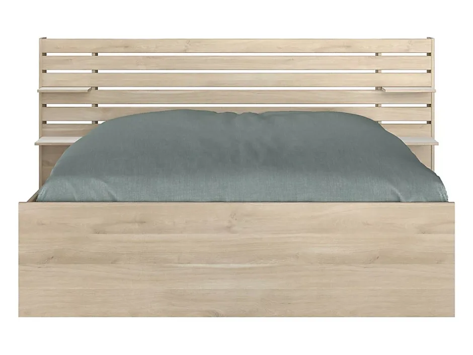 Vente-unique Lit 160 x 200 cm avec rangements - Coloris : Naturel - TENALIA II Hot