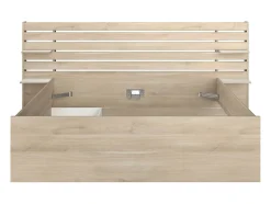 Vente-unique Lit 160 x 200 cm avec rangements - Coloris : Naturel - TENALIA II Hot