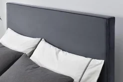 Concept Usine Lit 140 x 190 cm en velours et laiton gris - RIVERSIDE