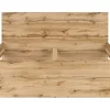 Pegane Lit adule 2 places 160x200 cm ,coloris Chêne wotan - Longueur 204,5 x Profondeur 165 x Hauteur 85,5cm Clearance