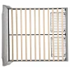 Gutent Lit adulte lit cadre à lattes en bois lit 180x200 cm lit led rembourré lit 2 tiroirs lit double lin gris Clearance