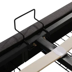 Gutent Lit adulte lit 160x200 cm lit rembourré hydraulique lit de rangement avec éclairage led lit double lin gris Outlet