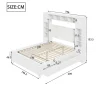 Gutent Lit adulte lit 140x200 cm lit sommier à lattes avec 4 tiroirs et armoire de rangement lit double bois massif blanc Discount
