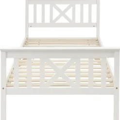 Blackcolors Lit Adulte Simple 90x200cm Bois Blanc Discount