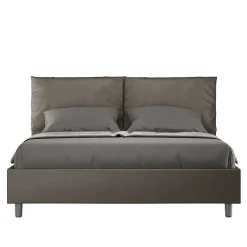 Ityhome Lit Antea avec sommier rembourré 160x210 simili cuir cappuccino Online