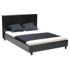 Weber Industries Lit ATLANTA 140x190 + 1 sommier / Noir