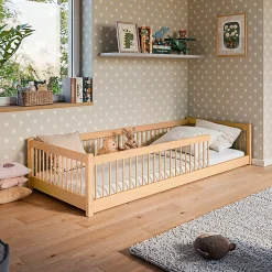 Petits-Meubles Lit au sol 90x200 sommier inclus Tamara Bois New