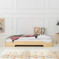 Enfant Petits-Meubles Lit au sol 90x190 sommier inclus Lola Bois
