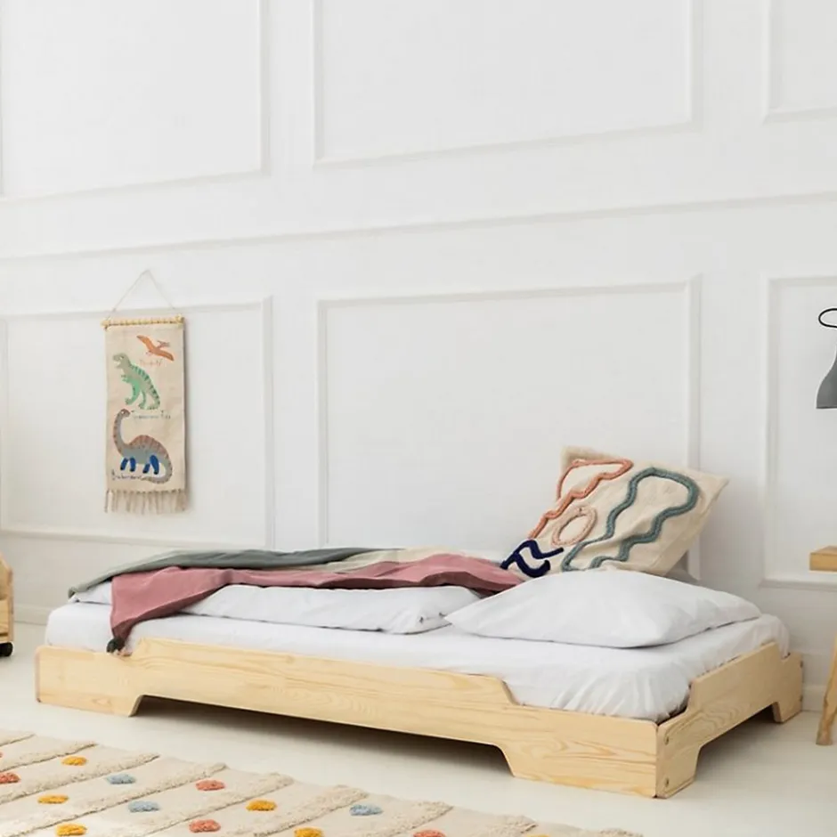 Enfant Petits-Meubles Lit au sol 90x190 sommier inclus Lola Bois
