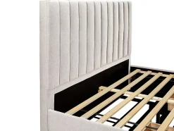 Vente-unique Lit avec 3 tiroirs 140 x 200 cm - Tissu - Beige - LIAKO