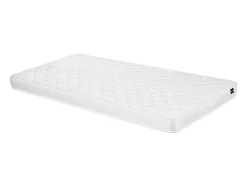 Enfant Vente-unique Lit avec bureau et rangements - 90 x 190/200 cm - Blanc et naturel + Sommier + Matelas - GISELE