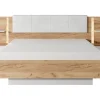 Vente-unique Lit avec chevets 160 x 200 cm - Avec LEDs - Coloris : Naturel et blanc - ELYNIA Best