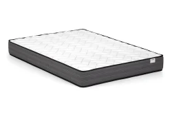 Vente-unique Lit avec chevets 160 x 200 cm - Avec LEDs - Coloris : Naturel et blanc + Sommier + Matelas - DESADO Sale