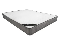 Vente-unique Lit avec chevets 160 x 200 cm - Avec LEDs - Coloris : Naturel et blanc + Sommier + Matelas - ELYNIA Hot