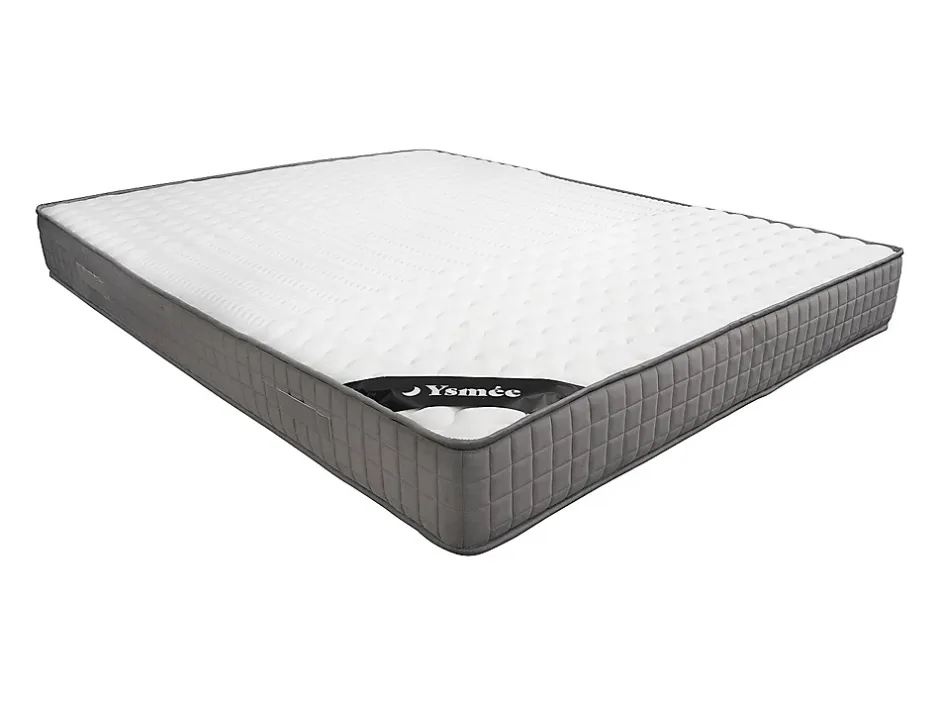 Vente-unique Lit avec chevets 160 x 200 cm - Avec LEDs - Coloris : Naturel et blanc + Sommier + Matelas - ELYNIA Hot