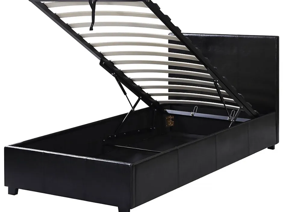 Habitat Et Jardin Lit avec coffre "Carla" 90 x 190 cm Noir New