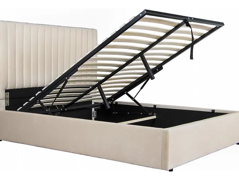 Habitat Et Jardin Lit avec coffre "Mia" 160 x 200 cm Beige Clearance