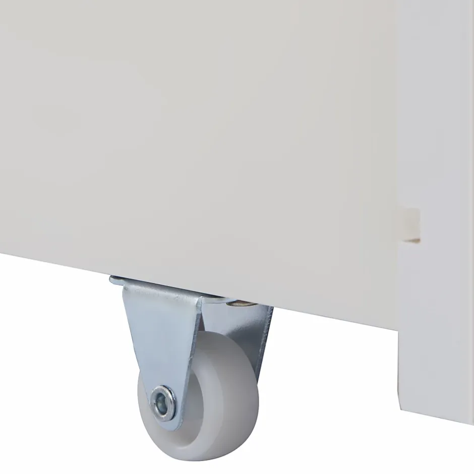 Generique Lit avec rangement 90x200 cm - Lit simple avec tiroirs et tête de lit - Pin massif + MDF - Sans Matelas - Blanc Outlet