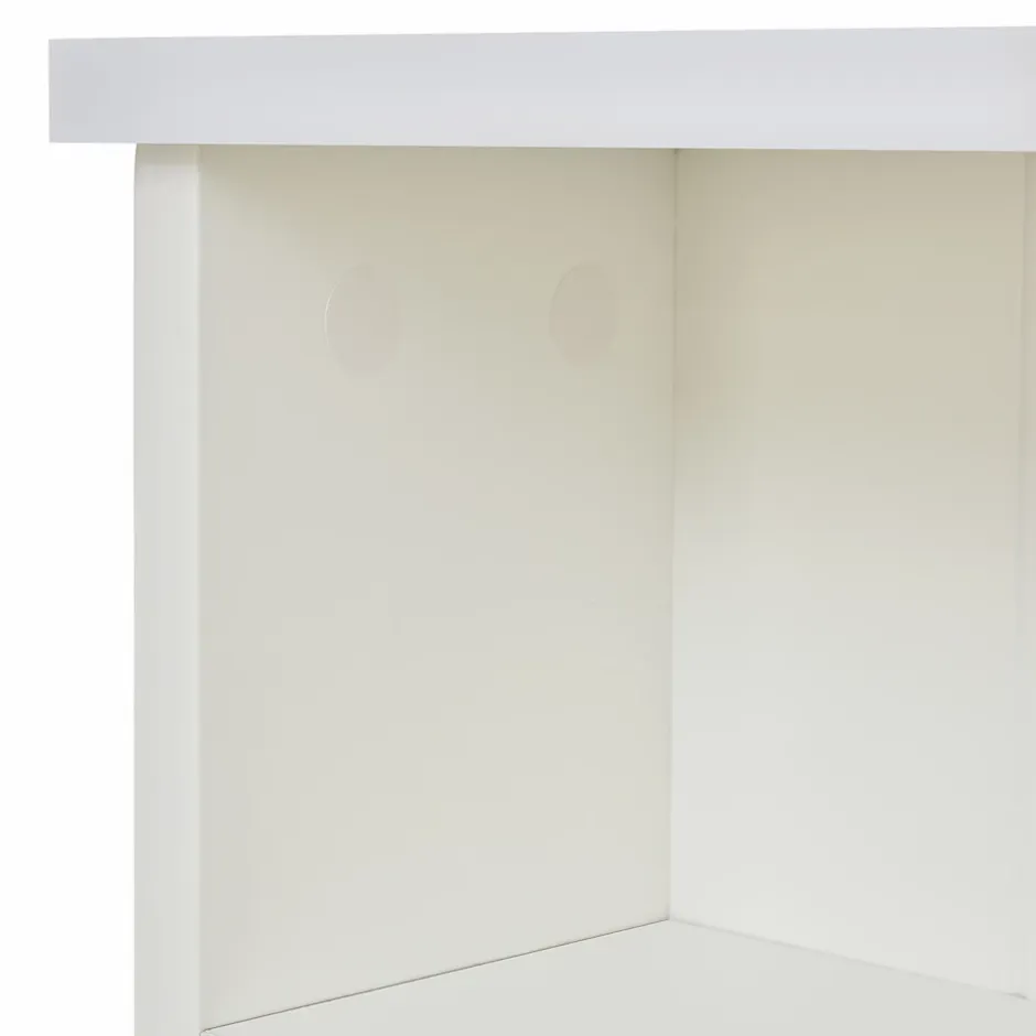 Generique Lit avec rangement 90x200 cm - Lit simple avec tiroirs et tête de lit - Pin massif + MDF - Sans Matelas - Blanc Outlet