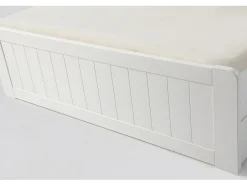 Vente-unique Lit avec rangements 140 x 190 cm - Blanc - MEDERICK