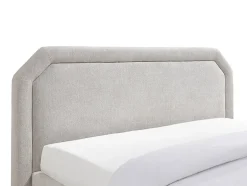Vente-unique Lit avec tiroirs 180 x 200 cm - Tissu - Beige + Matelas - INASTO
